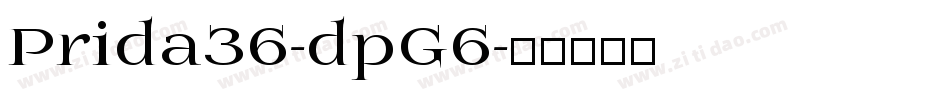 Prida36-dpG6字体转换