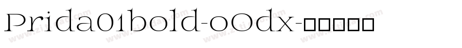 Prida01bold-oOdx字体转换