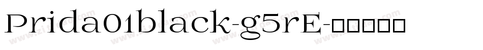 Prida01black-g5rE字体转换