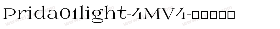 Prida01light-4MV4字体转换