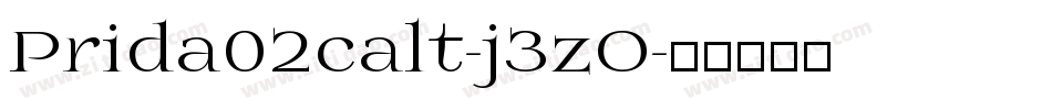 Prida02calt-j3zO字体转换