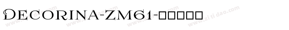Decorina-zm61字体转换