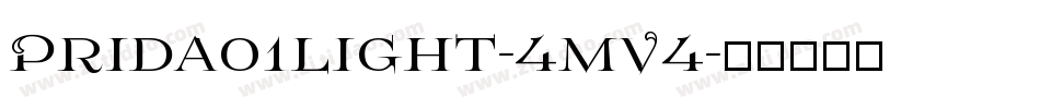 Prida01light-4MV4字体转换