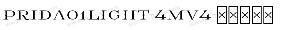 Prida01light-4MV4字体转换