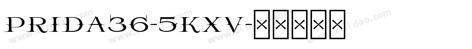 Prida36-5KXv字体转换