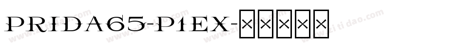 Prida65-P1ex字体转换