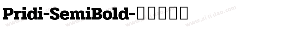 Pridi-SemiBold字体转换