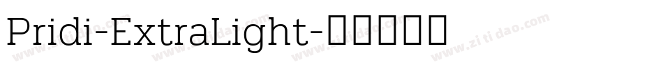 Pridi-ExtraLight字体转换