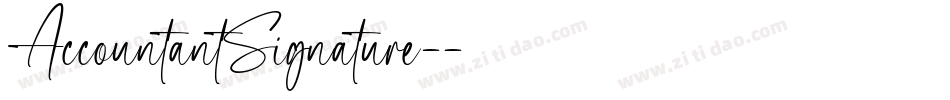 AccountantSignature-字体转换