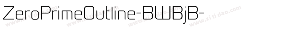 ZeroPrimeOutline-BWBjB字体转换