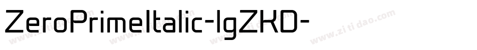 ZeroPrimeItalic-lgZKD字体转换