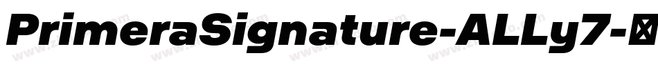 PrimeraSignature-ALLy7字体转换