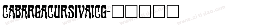 CabargaCursivaICG字体转换
