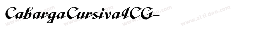 CabargaCursivaICG字体转换
