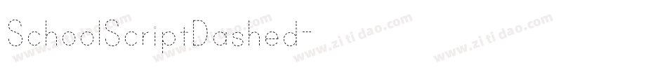 SchoolScriptDashed字体转换