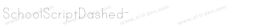 SchoolScriptDashed字体转换