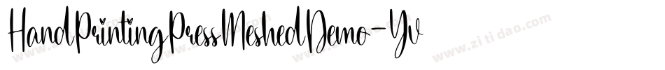 HandPrintingPressMeshedDemo-Yve2字体转换