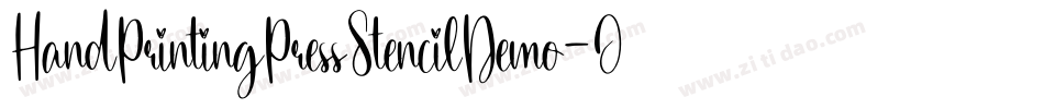 HandPrintingPressStencilDemo-OnjA字体转换