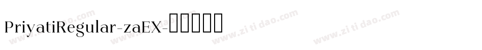 PriyatiRegular-zaEX字体转换