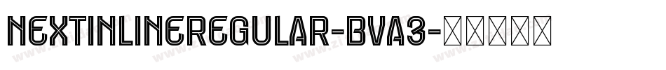 NextInLineRegular-BVA3字体转换