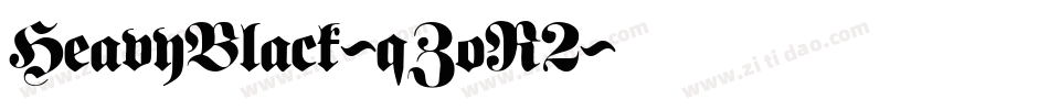 HeavyBlack-qZoR2字体转换