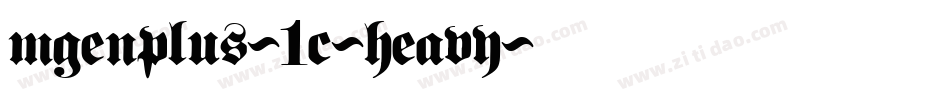 mgenplus-1c-heavy字体转换