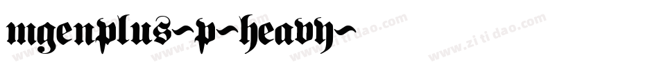 mgenplus-p-heavy字体转换