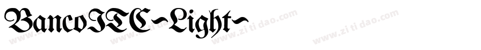 BancoITC-Light字体转换 BancoITC-Light字体转换