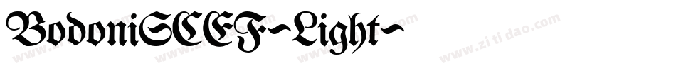 BodoniSCEF-Light字体转换