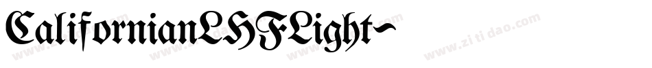 CalifornianLHFLight字体转换