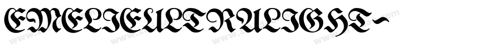 EMELIEULTRALIGHT字体转换
