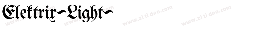 Elektrix-Light字体转换