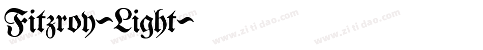 Fitzroy-Light字体转换