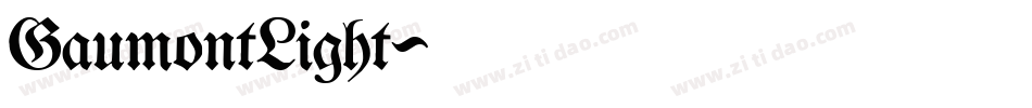 GaumontLight字体转换