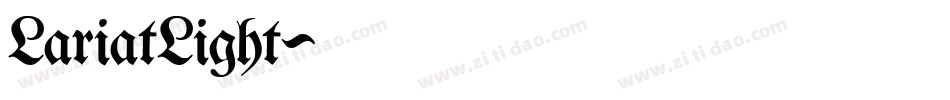 LariatLight字体转换