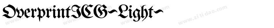 OverprintICG-Light字体转换