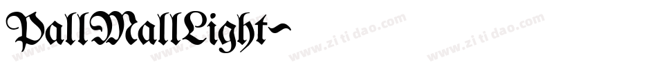 PallMallLight字体转换