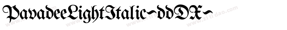 PavadeeLightItalic-ddDX字体转换