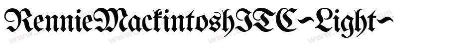 RennieMackintoshITC-Light字体转换