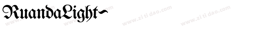 RuandaLight字体转换
