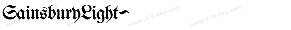 SainsburyLight字体转换