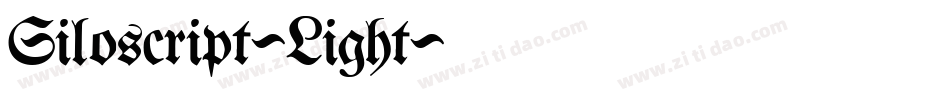 Siloscript-Light字体转换