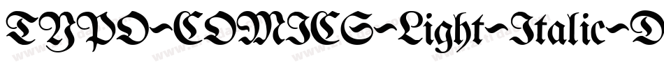 TYPO-COMICS-Light-Italic-DEMO字体转换