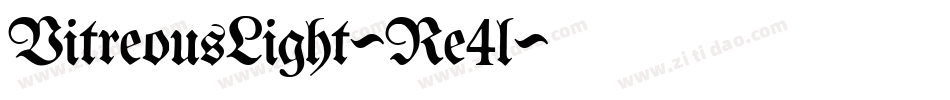 VitreousLight-Re4l字体转换