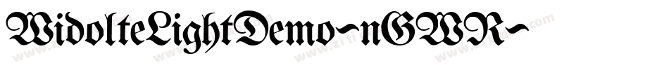 WidolteLightDemo-nGWR字体转换