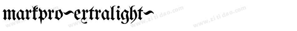 markpro-extralight字体转换