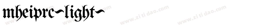 mheiprc-light字体转换