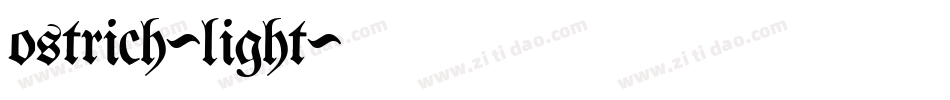 ostrich-light字体转换