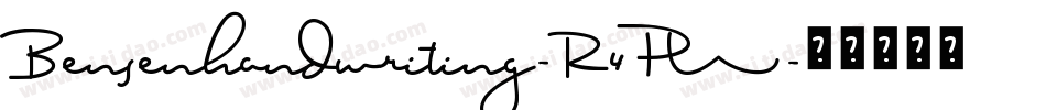 Bensenhandwriting-R4PW字体转换