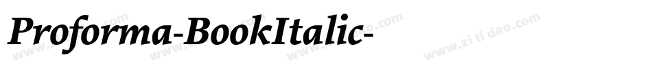 Proforma-BookItalic字体转换